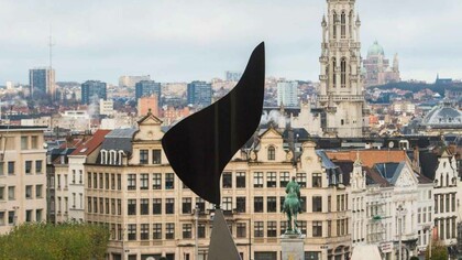 El centro de la ciudad de Bruselas, Bélgica