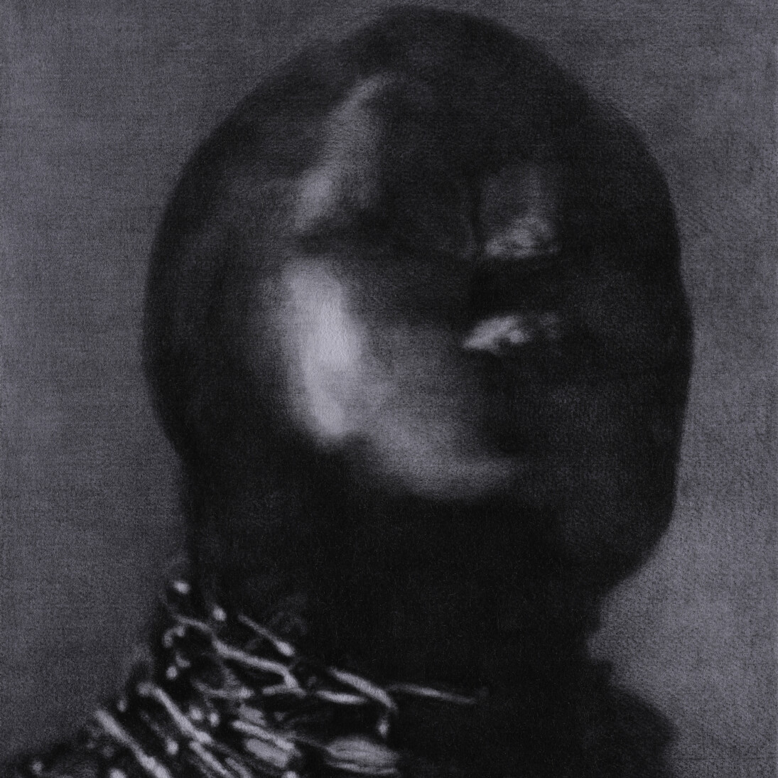 Zhang Yunyao, “R”, 2016 Graphite on felt 80 x 63 cm. Courtesy the Artist, Perrotin and Don Gallery