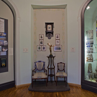 Riga history. Riga within the russian empire (mid-19th cent.–1918), exhibition view. Courtesy of Museum of the History of Riga and Navigation