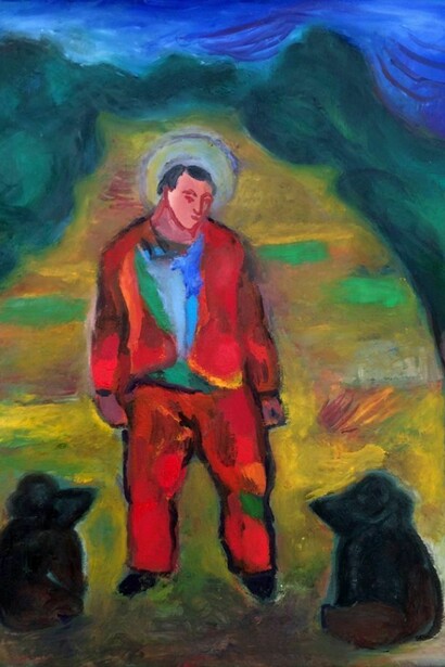 Sandro Chia, Social Network, 2014, oil on canvas, 60 x 50 cm