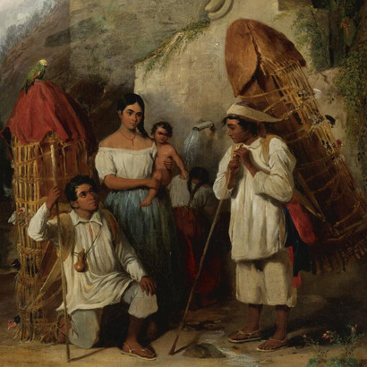 Ferdinand Bellermann, Mercader de gallinas (detalle)