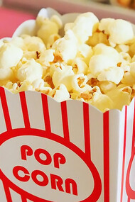 Popcorn in a carton box