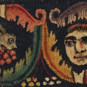 Clavus, 4th-5th A.D.Egyptlinen with coloured appliqué, warp: linen, weft: woolH 10 cm; L 126 cm