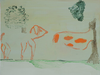 Bernard Gaube, Etude d'un mouvement 2, 2012, oil on canvas, 37 x 46 cm
