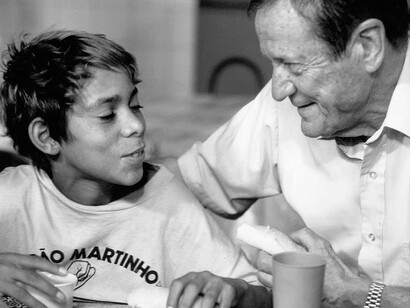 Jim Grant and a young disabled