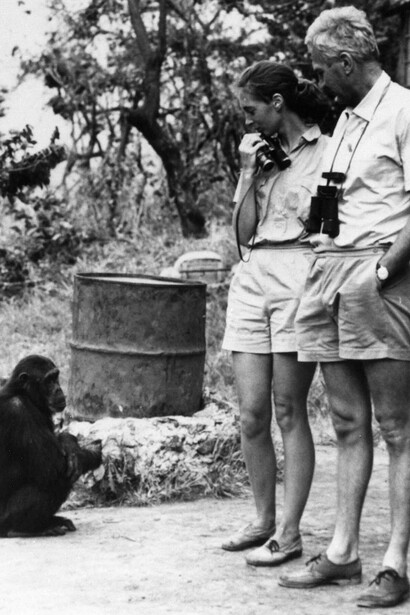 Robert Hinde with Jane Goodall
