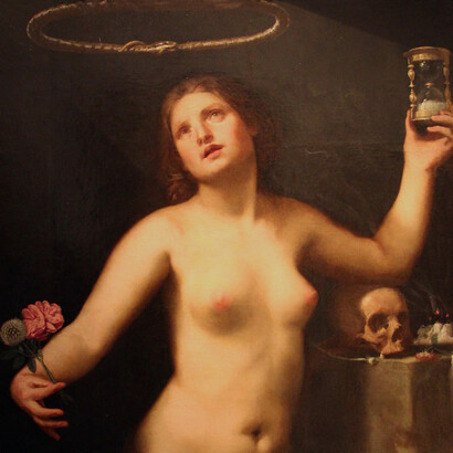 Guido Cagnacci; Alegoría de la vida humana, c. 1650 (detalle)