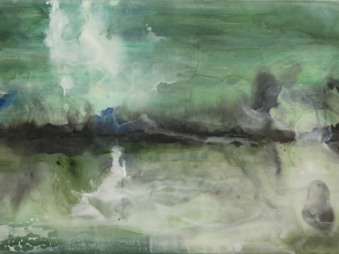 Alex Gough, A Wilderness in Paint, 110 x 76 cm, Pigment, acrylic binder, gesso, canvas and polyester, 2011 
