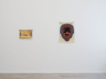 Ingrid Wiener, Gobelins, films and dreams, ausstellungsansicht. Mit freundlicher genehmigung der Barbara Wien Galerie