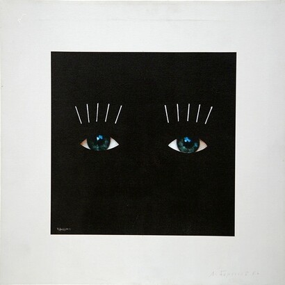 Leonid Borisov, Black Square with a Human Face,
2006, mixed media, 90 x 60 cm, courtesy of Gallery Elena Shchukina