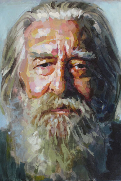 Laurent Dauptain, Le professeur, 2014, Oil on Canvas, 51" x 38"