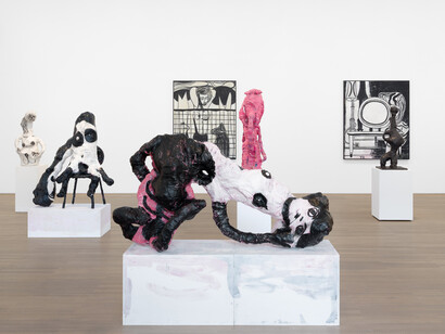 Tal R, Woman behind fence, exhibition view. Courtesy of Tim Van Laere Gallery