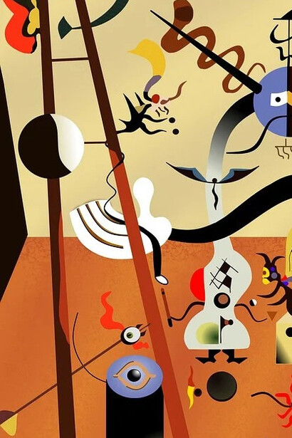 Joan Miró, El carnaval de Arlequín (detalle), 1924-1925