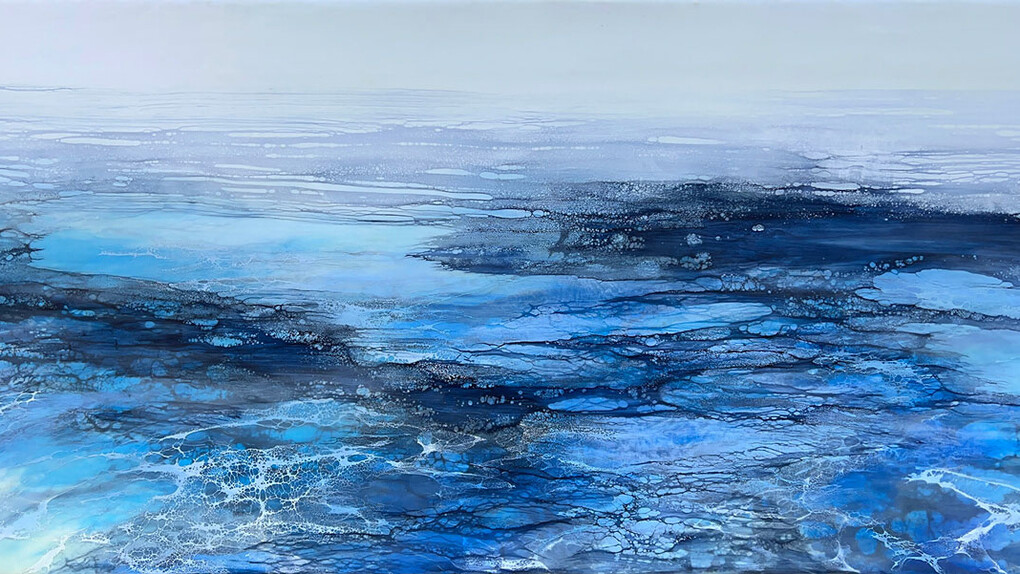 Alicia Tormey, Cerulean drift (detail). Courtesy of Patricia Rovzar Gallery