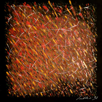 Erika Isalberti, Dinamismo, 103x96, acrilico e tempera, 1998