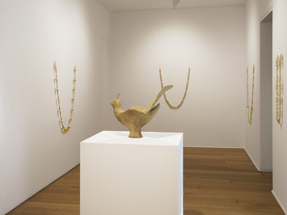 Elina Belou,, Life of a sunflower, exhibition view. Courtesy of Bernier/Eliades Gallery