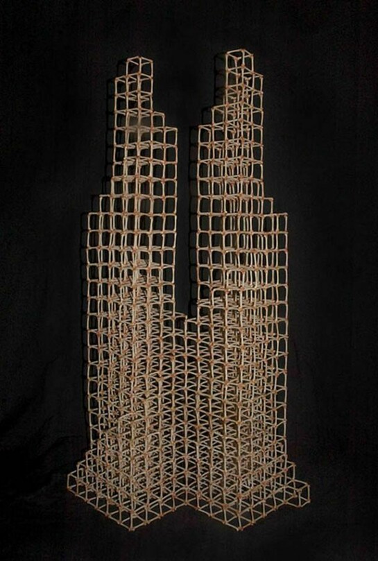 Polly Morgan, Picking Progress to Pieces, 101 x 56 x 26 cm, Jesmonite and Glue