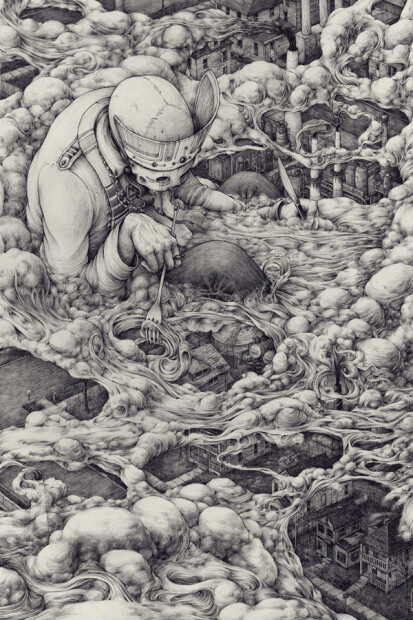 Pat Perry, Untitled Drawing Upon Viewing 48217, 2015. Courtesy of Dorothy Circus Gallery 