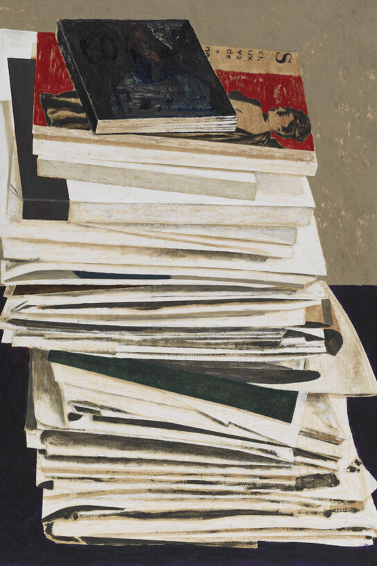 Mamma Andersson, Lore, 2014, Oil on panel, 37 3/8 x 26 inches (95 x 66 cm)