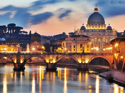 Rome and Tevere river