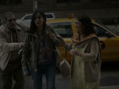 Saanvi (Parveen Kuhr) returns home to her smiling parents in a scene from the hit Netflix show 'Manifest'