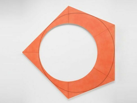 Robert Mangold, Angled Ring I, 2011, acrylic and black pencil on canvas, 96-1/8 x 96 in. (244.2 x 243.8 cm)