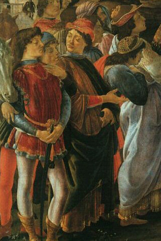 Giuliano dei Medici con Marsilio Ficino e Pico della Mirandola