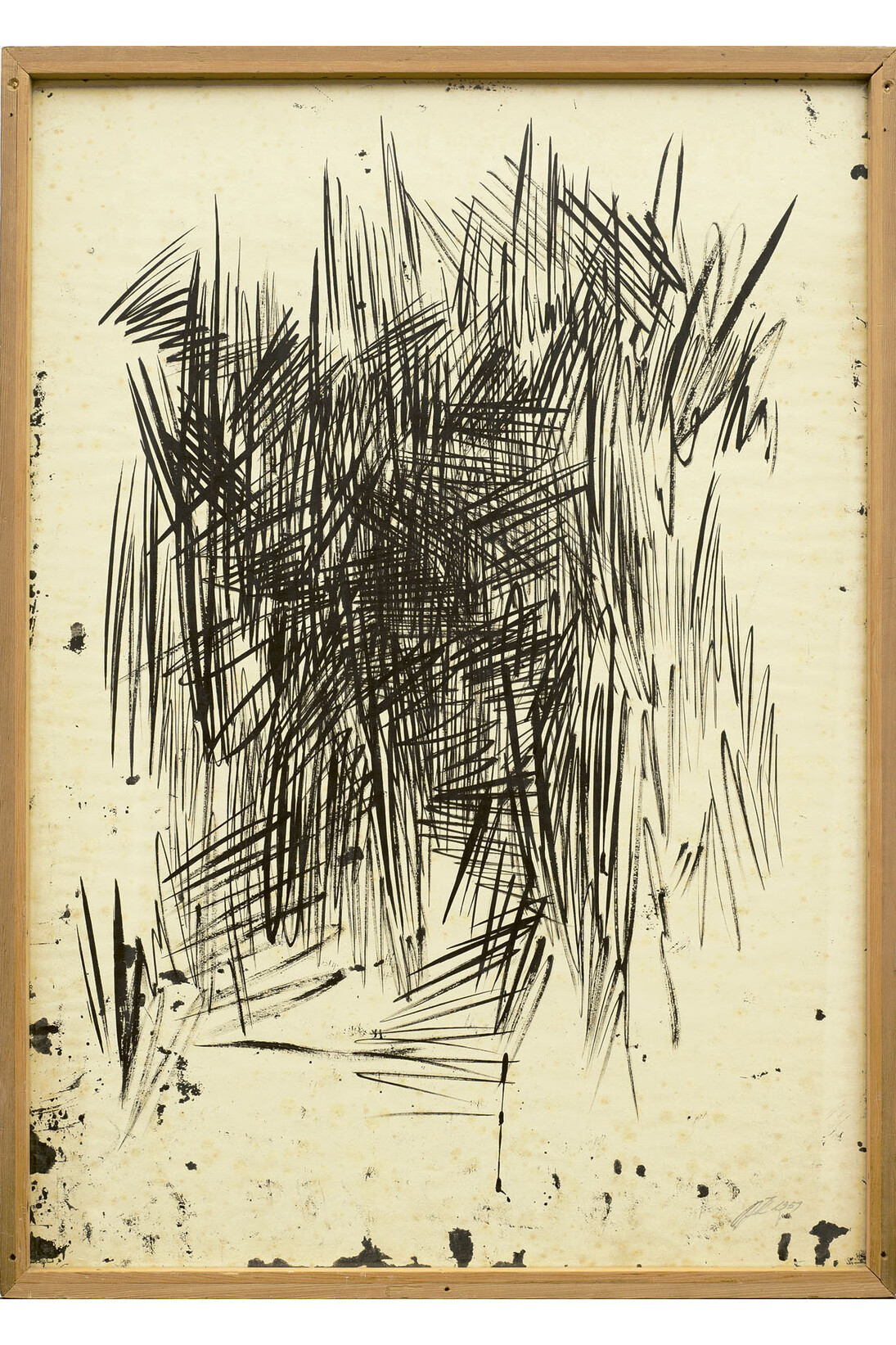 Roman Opalka, Etude sur le mouvement, 1959-1960, Tempera and ink on paper, 34 7/8 x 25 x 1 inches (88.6 x 63.5 x 2.6 cm). Photo Credit: Vincent Lespinasse