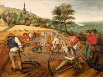 Pieter Brueghel, The younger, the harvest, allegory of summer. Courtoisie de Artcurial