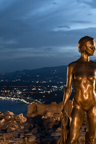 Gesti Scolpiti at the Teatro Antico di Taormina in Taormina, Italy transforms ancient stone into a dialogue between memory, gesture, and contemporary resistance