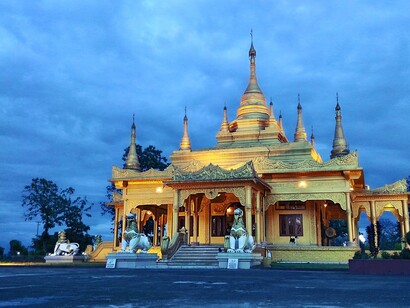 Golden Pagoda, Buddhist temple, Arunachal Pradesh, India