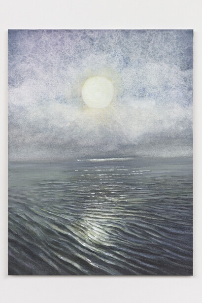 Julia Felsenthal, Sun or Moon, watercolor and gouache on paper, 6x8 inches, photo by Stan Narten. Courtesy of the artist and JDJ