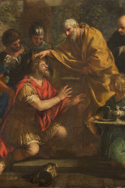 Ciro Ferri. "Ananias healing the blindness of Saul" (1660)