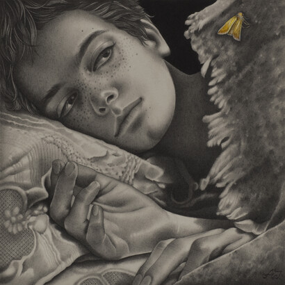 DCG_Alessia Iannetti_Shadow Over my Bed_Graphite and watercolour on paper_15 x 15 cm_2015