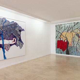 Portia Zvavahera, Like flowers we fade, exhibition view. Courtesy of Fondazione Memmo Arte Contemporanea