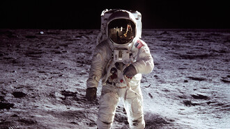 Neil Armstrong en la Luna el 21 de julio de 1969