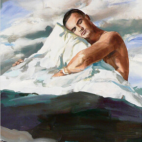 © Jack Balas; "Rainbows (#276/1668) (Detail)," 2007/2018; Oil and enamel on canvas; 32 x 48 inches. Courtesy of CLAMP