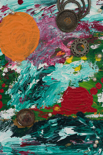 John Moore, The day the world was (detail), 1991. Courtesy of Paul Thiebaud Gallery