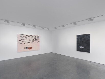 Dexter Dalwood, English painting, exhibition view. Courtesy of Lisson Gallery