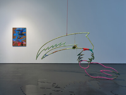 Julien Creuzet, exhibiton view. Courtesy of The Bell Gallery