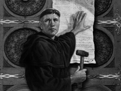 Martin Lutero inchioda le sue 95 tesi sulla porta della cattedrale: l'atto che ha iniziato la Riforma