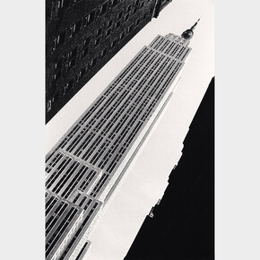 Michael Kenna,
Empire State Building, Study 1, New York, NY, 1978.
Toned Silver Print,
9.375 x 6.25 inches, edition of 45. Courtesy of the artist and Robert Mann Gallery
