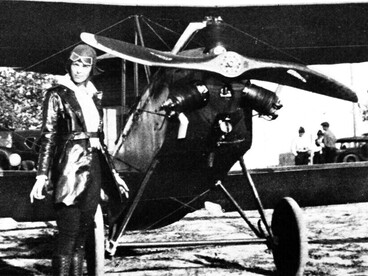 Amelia Earhart after her first solo fly in 1921