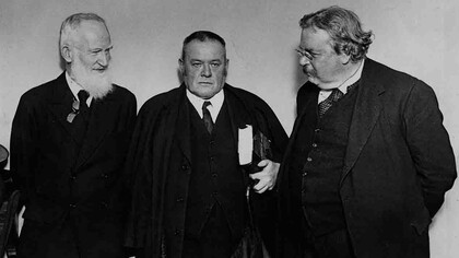 George Bernard Shaw, Hilaire Belloc y G. K. Chesterton en 1927