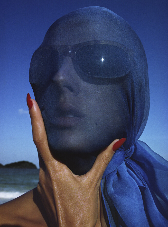 HIRO, Tilly Tizzani with Blue Scarf, Antigua, West Indies, 1963, © Hiro