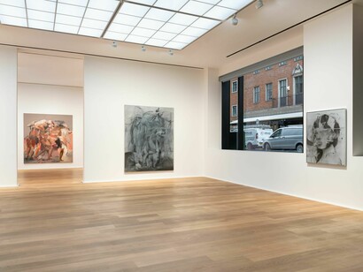 George Rouy, The bleed, part I, exhibition view. Courtesy of Hauser & Wirth 