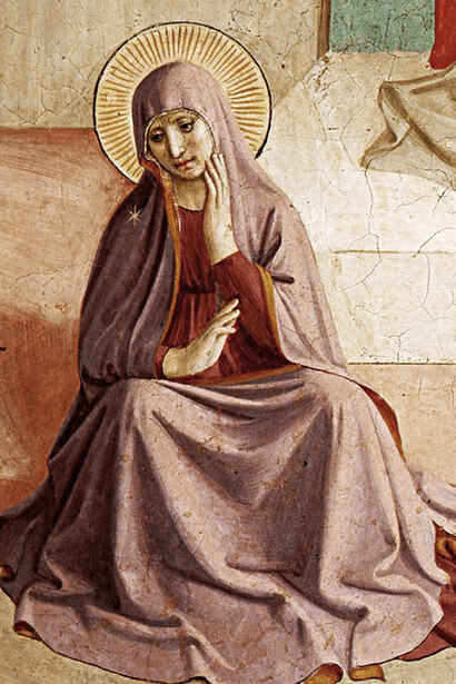 Beato Angelico, Cristo deriso, part. cella numero sette, 1438-1440, affresco (195x159 cm), Museo di San Marco, Firenze