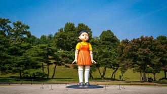 Young-hee, also known as The Doll, a large motion-sensing female animatronic doll used in the "Red light, green light" game