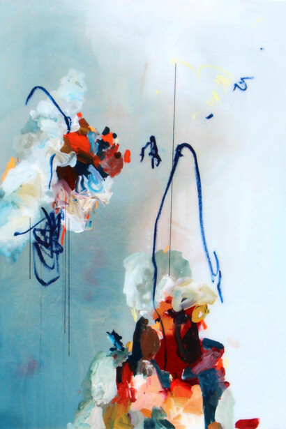 Matter Sideways Along
mixed media on panel with resin
36 x 48 in.  