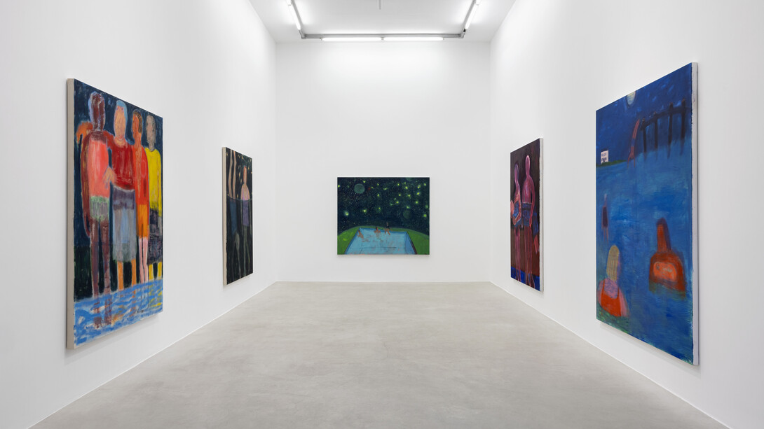 Katherine Bradford, Humankind, exhibition view. Courtesy of the artist and kaufmann repetto. Photo by Andrea Rossetti